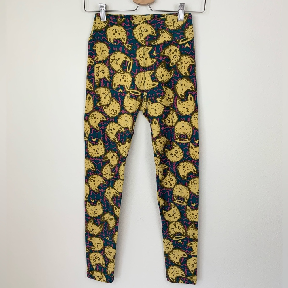 ✨5 FOR $25✨ LuLaRoe Yellow Cat Halo Leggings